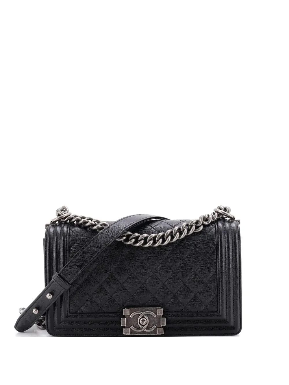Chanel Boy Flap Bag Quilted Caviar Old #328634C45B